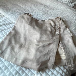 Tan mini skort